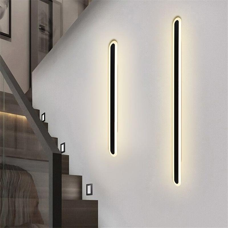 

Wall Lamps Modern Minimalist Long Strip LED Living Room Bedroom Decor Lamp Stair Aisle Light Nordic Simple Line Lights