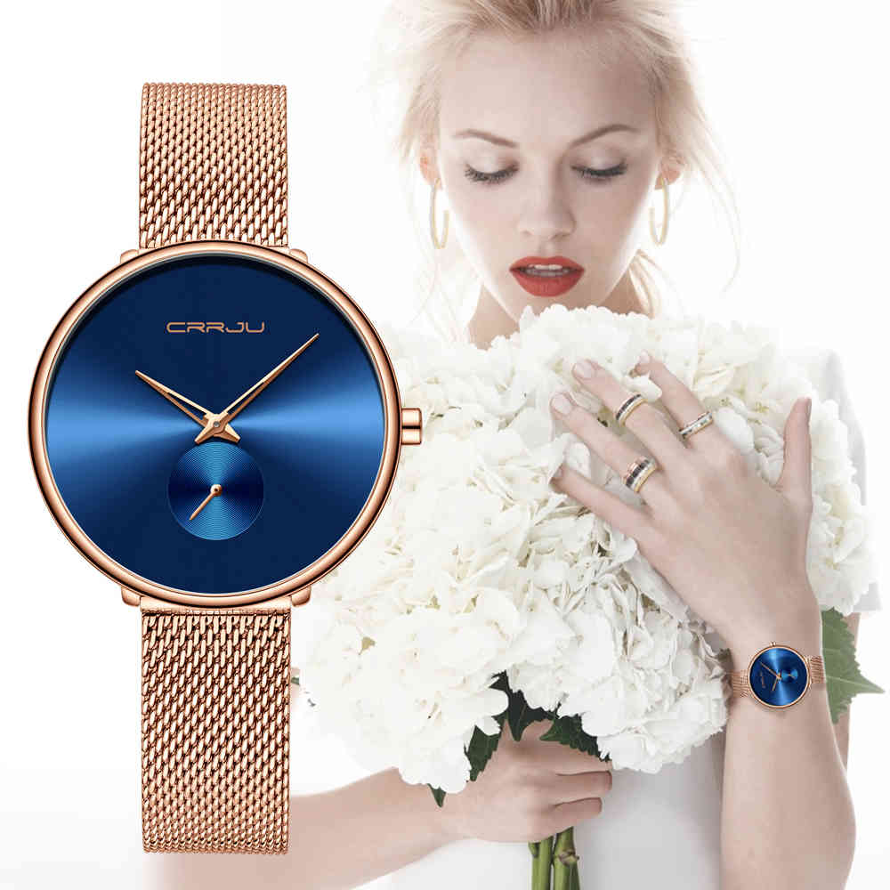 

Luxury Brand CRRJU Women Watch Simple Elegant Quartz Lady Waterproof Wristwatch Female Fashion Casual Watches Clock reloj mujer 210517, Silver white