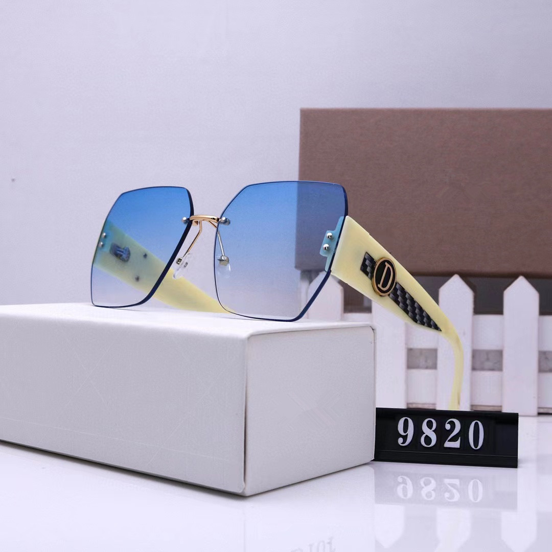 

2022 designer luxury sunglasses with box of stylish high quality polarized glasses for men and women UV400