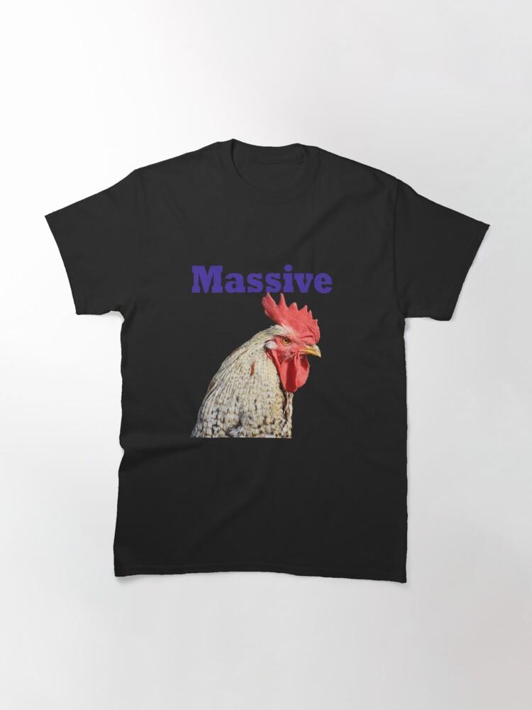 

Men's T-Shirts Massive Cock Funny Rooster Classic T-Shirt, White;black