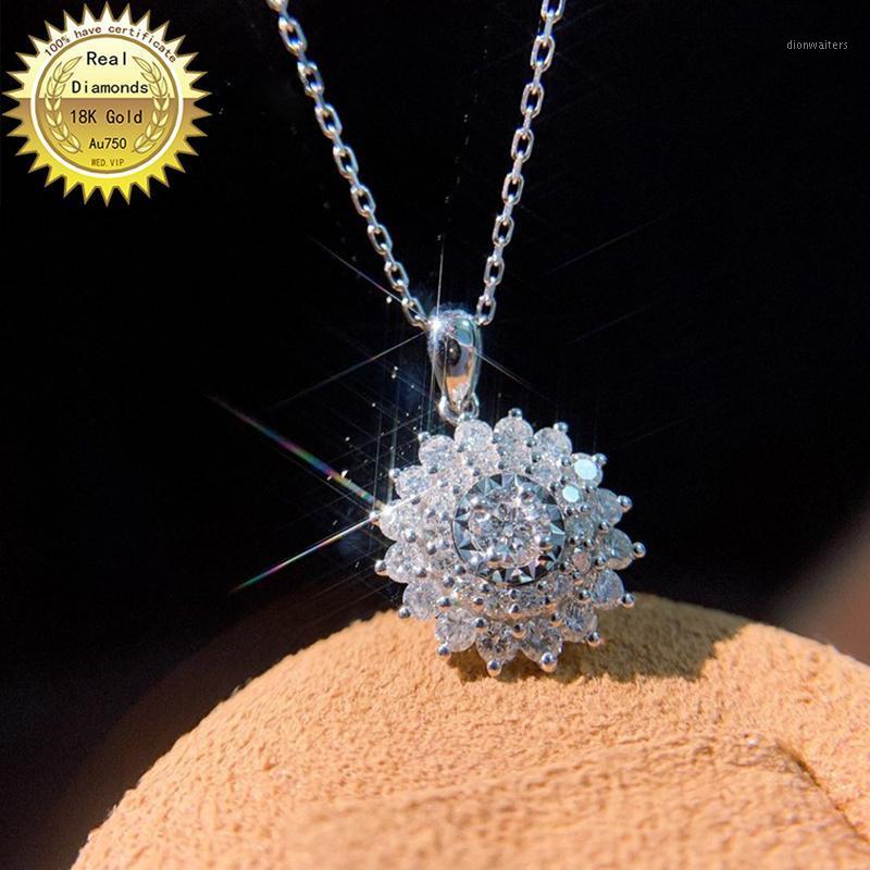 

Real 18K Gold Necklace Natura 0.65ct Diamonds H-M024 Chains