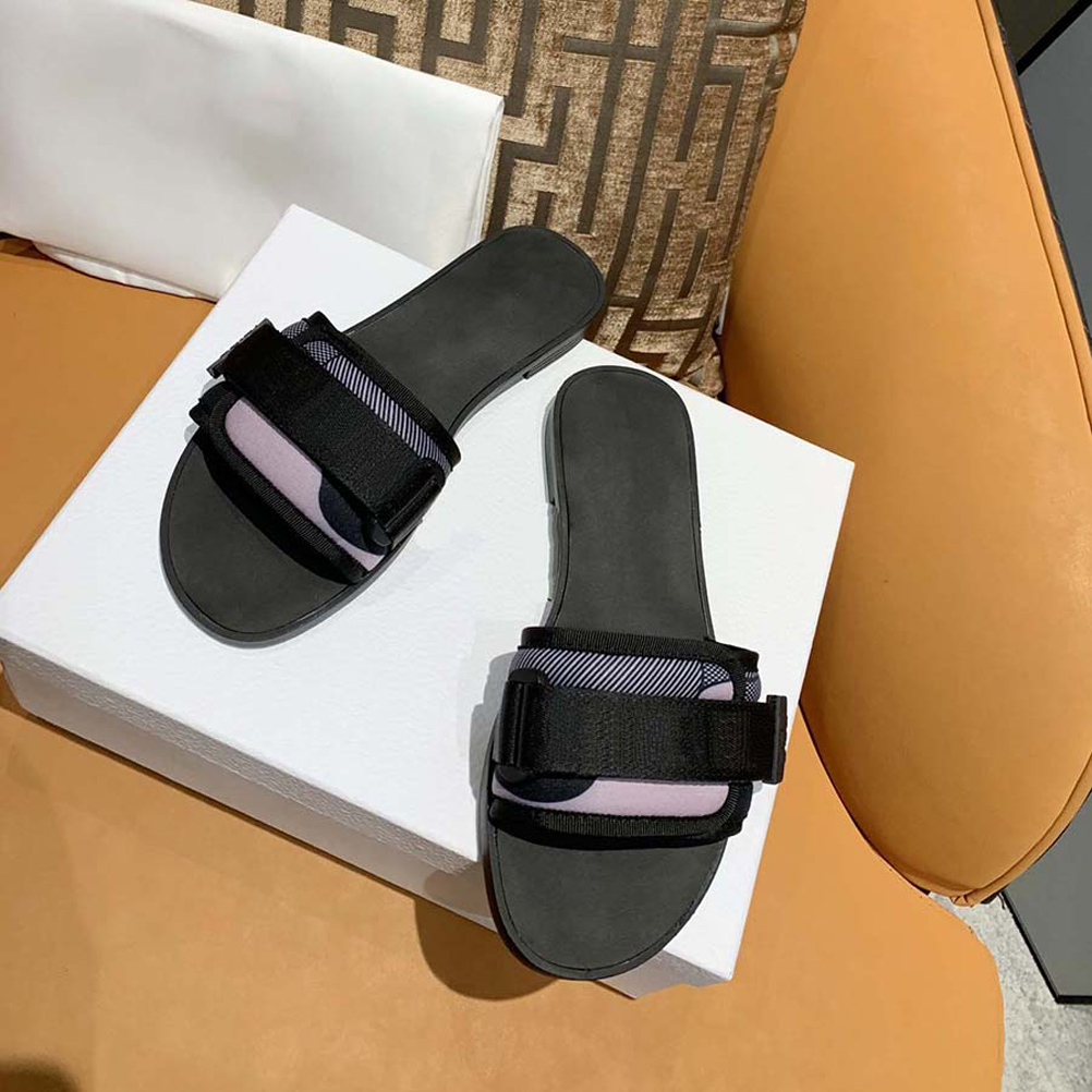 

Sell Well Slides Sandals women Shoes Slide Summer Fashion Wide Flat Slippery Thick Slipper Flip Flops shoe02 04, Box