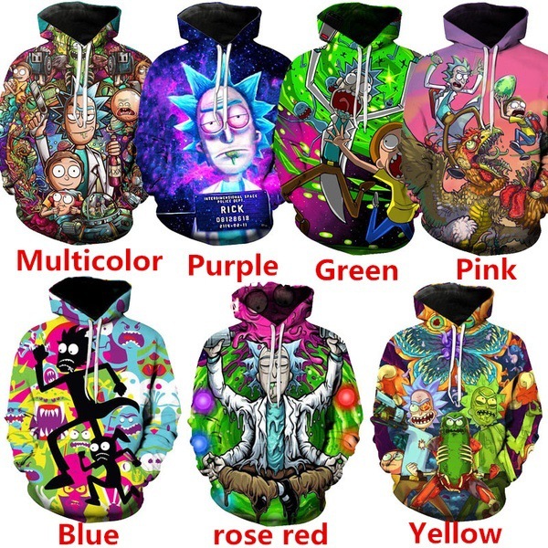 

quality New Rick and Morty hoodies sweatshirts 3D Print unisex sweatshirt hoodie men/women clothing, Mix order please tell me design number