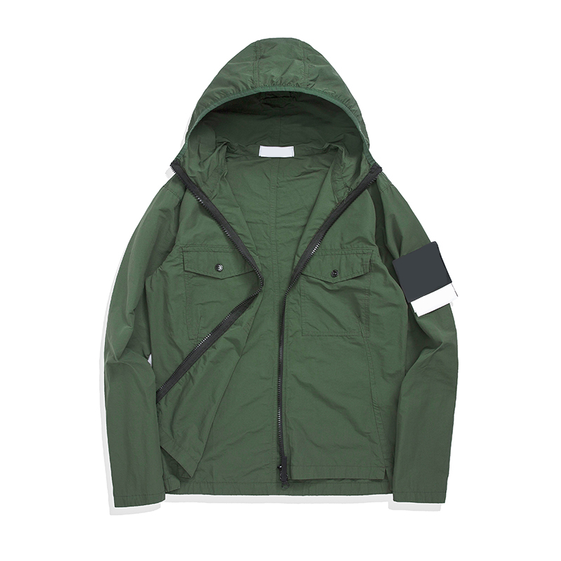 

topstoney 2020 konng gonng Spring and autumn new thin Hooded Jacket advanced version fashion brand trench coat, White