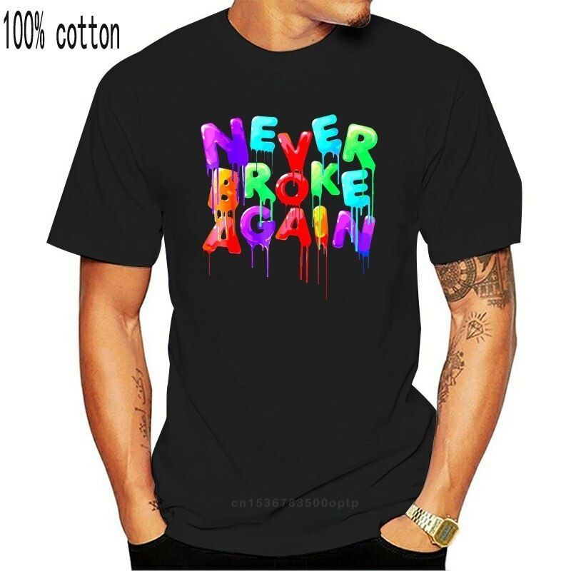 

YoungBoy Never Broke Again Colorful Funny T-Shirt Black Cotton Size S-2XL
