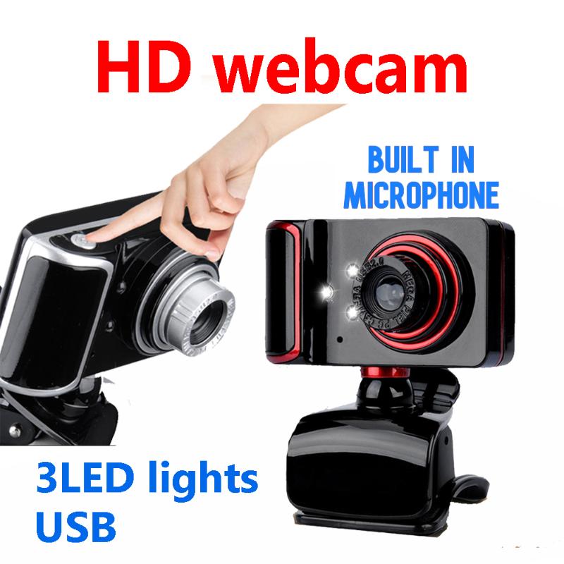 

Webcams USB 2.0 Rotatable Adjustable Camera Video Record HD Webcam With Microphone Night Vision Effect For Computer PC Laptop