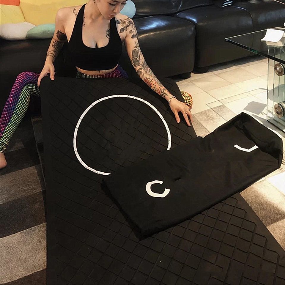 

CHANNEL COCO Thickess Non Slip Yoga Mat Sport Pad Gym Soft Pilates Mats Foldable Pads Body Building Training Exercises, Black
