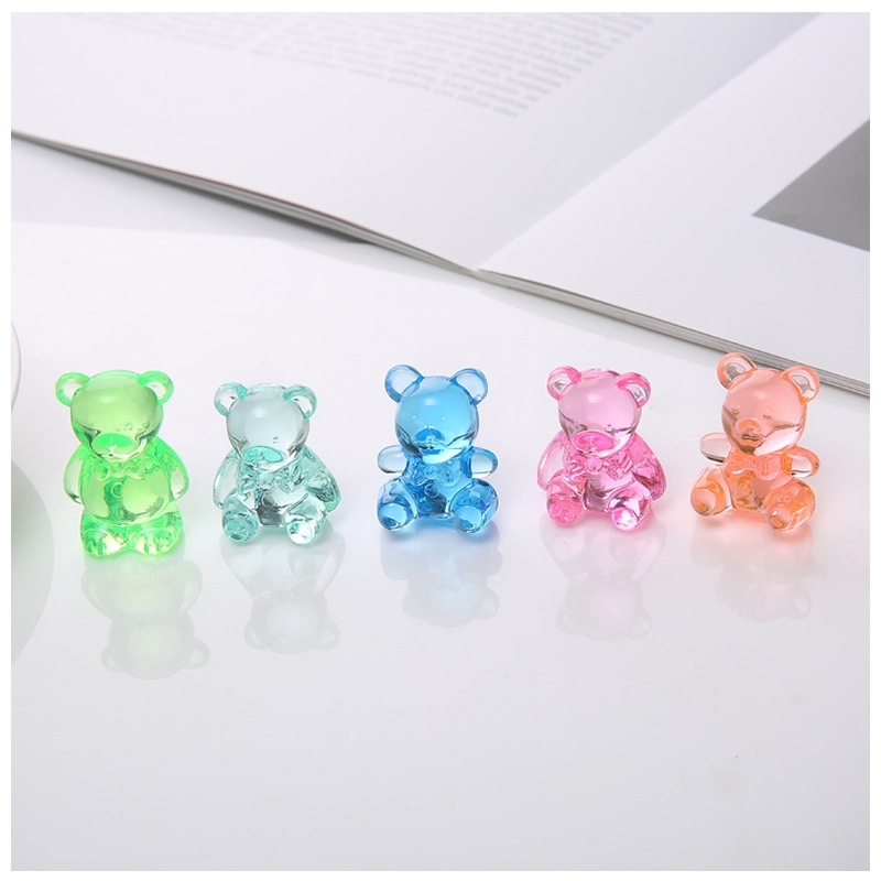 

31mm acrylic decorative color Animal Bead amusement park loose bead plastic toy bear