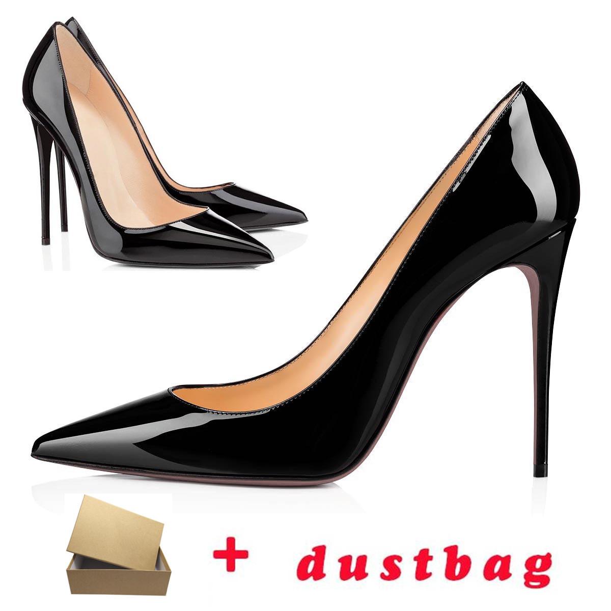 Avec boîte à talons sur le fond rouge Chaussures Mode Femmes High Heel High Talon 8cm 10cm 12cm So Kate Styles ronds pointus orteils Pompes Pompe