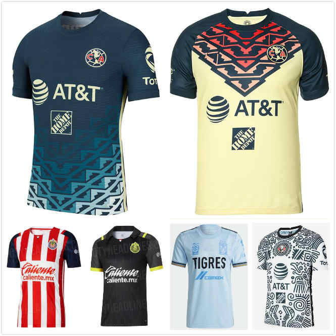 

21 22 club america soccer jerseys UANL Tigres 2021 2022 chivas Guadalajara mx liga football shirt maillots de foot, Grey