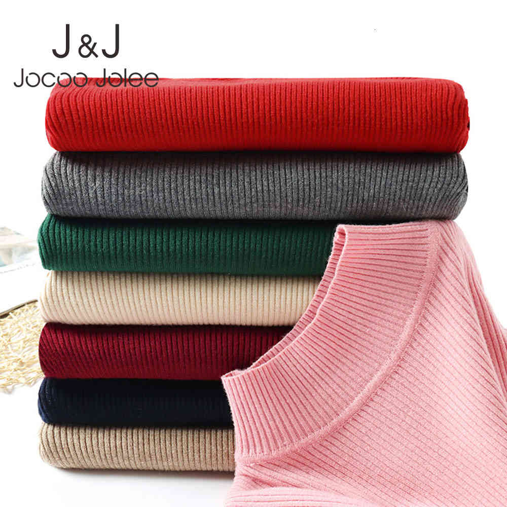 

Jocoo Jolee Solid Turtleneck Sweater Winter Slim Knitted Pullover Casual Jumper Female Basic Tops Streetwear Knitting 210518, Apricot
