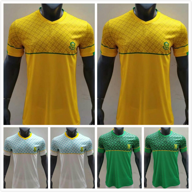 

South soccer jerseys Africa home yellow away third white Percy Tau 20 21 camiseta de fÃºtbol football shirts kit maillot foot, Black;yellow
