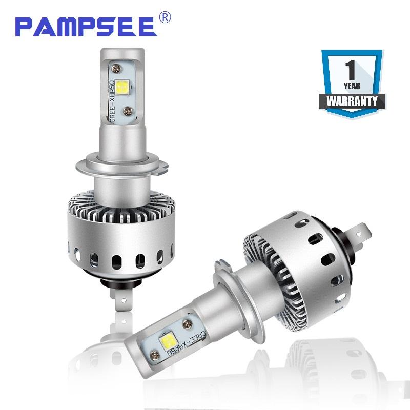 

Car Headlights PAMPSEE 2Pcs 7S H4 H7 Led Headlight Automobiles Bulb XHP-50 40W 8000LM H1 H11 9005 9006 Styling 6500k DC12-24V