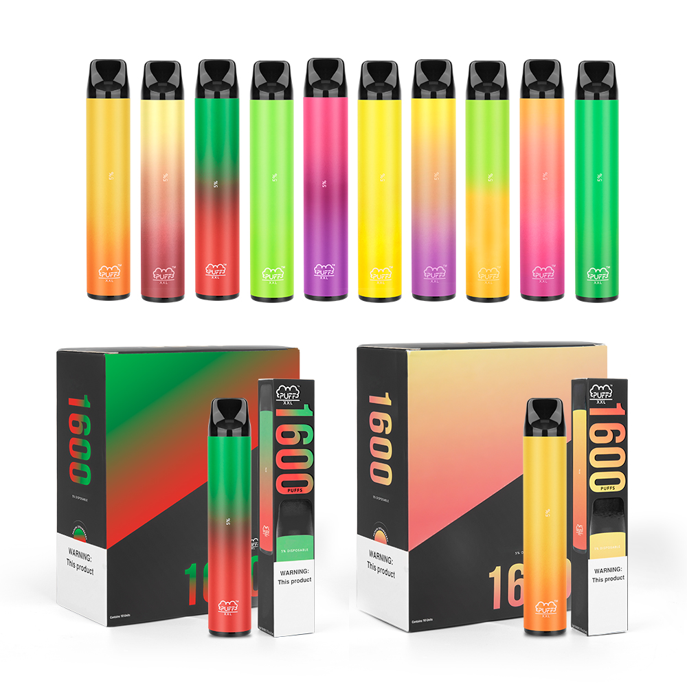 

PUFF XXL E Cigarette Disposable Vape Pen Device 1600 Puffs Vapes starter Kit Pre-filled 4ml Pod Smoking oil Cartridges 50 Colors Stock In US!!!