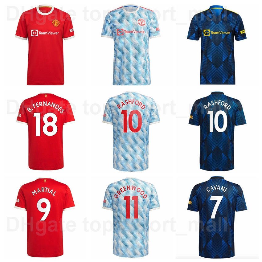 

Man United Jersey 2021 2022 Soccer 10 RASHFORD 18 FERNANDES 7 CAVANI 9 MARTIAL 11 GREENWOOD 29 WAN-BISSAKA 39 MCTOMINAY 21 JAMES 6 POGBA 5 MAGUIRE Football Shirt Kits, With patch