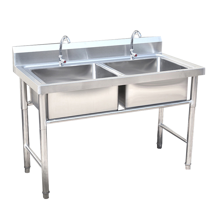 

large machine,Canteen kitchen Stainless Steel Furniture Sink with facet and water sink