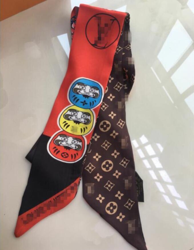 

new fashion designer Silk HANDBAG Bag scarf Headbands women silk scraves 100% Top grade silk bag scarf hair Bands size 120-8cm, Blue;gray