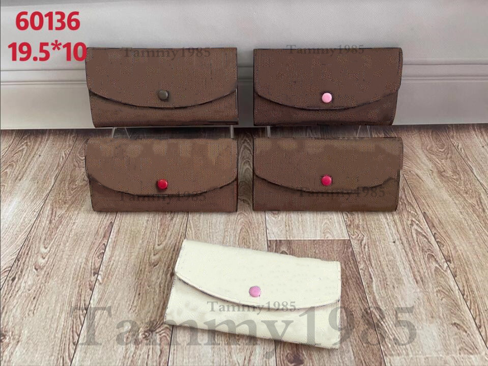 

High quality Purses Women's Wallets Zipper Bag Female Wallet Purse Fashion Card Holder Pocket Long Women Tote Bags, Brown grid--red