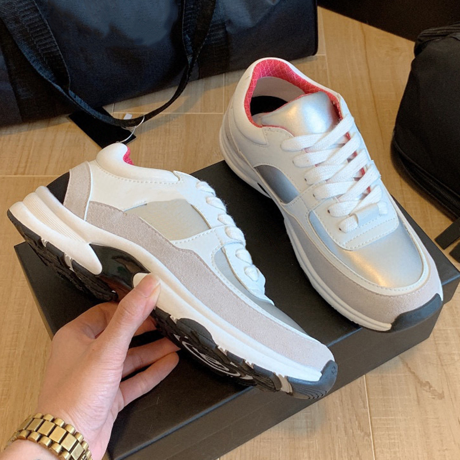 

Fashion Top Quality Designer Shoes real leather Handmade Multicolor Gradient Technical sneakers women famous shoe Trainers With Box dqbag 70, #31