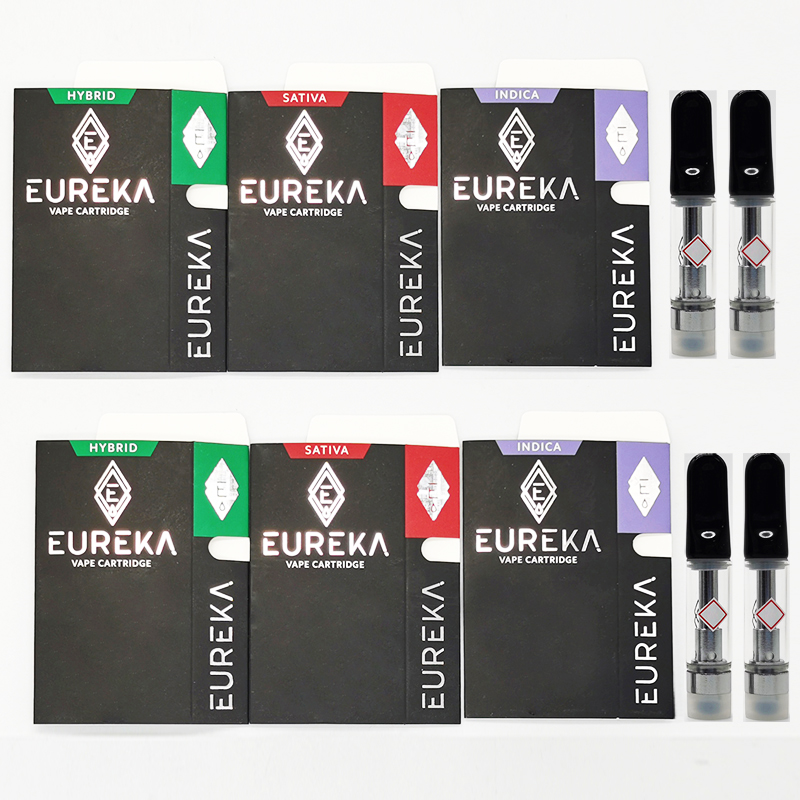 

Eureka Vape Cartridges Packaging M6T Carts High Potency Disposable Vape Pen 0.8ml 1ml Press In Top 510 Thread Empty Thick Oil Atomizers Vaporizers