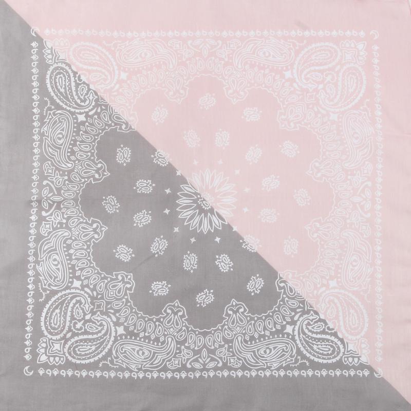 

Scarves 2021 Hip Hop Half Pink And Grey Paisley Bandanas Headwear For Womens Mens