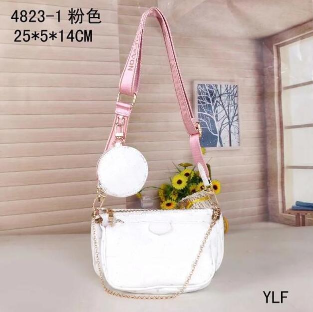 

3-piece set High quality old flower women's Shoulder Bags Totes handbag Cross Body Cosmetic Bag cell phone pocket Wallets Coin Purses L4823-4, White flower
