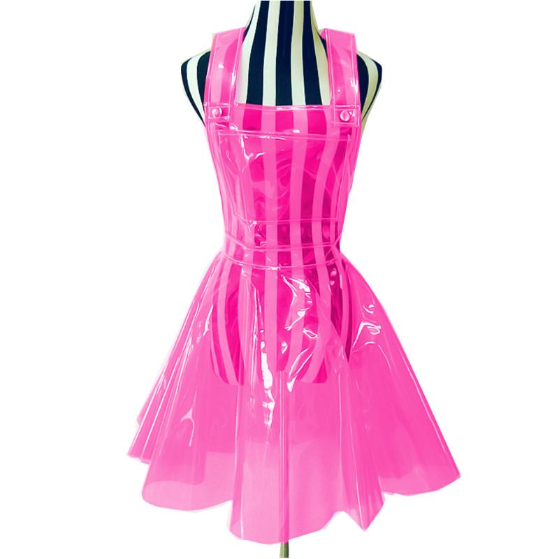 Casual Dresses Women Plastic PVC Dress See Through A Line Clear Waterproof Plus Size Sexy Costume Gothic S-7XL-image-736314110