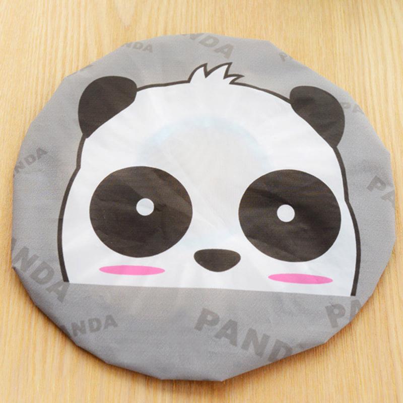 

Shower Caps Women Hair Protective Cap Cartoon Home Waterproof Spa Saunas Elastic Band Hat