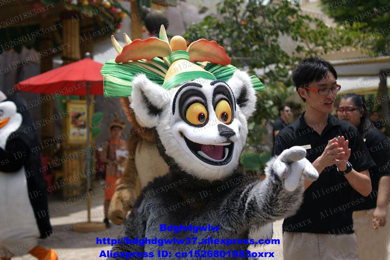 

Mascot Costumes Madagascar King Julien Lemur Lemuroid Lemuridae Mascot Costume Cartoon Character Can Wear Wearable Opening Ceremony zx852, Default color