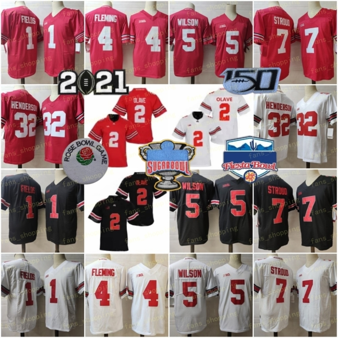

Man Ohio State Buckeyes Football CJ Stroud College Jersey Chris Olave Garrett Wilson TreVeyon Henderson Jaxon Smith-Njigba Fields Dobbins Teague III Julian Fleming, As