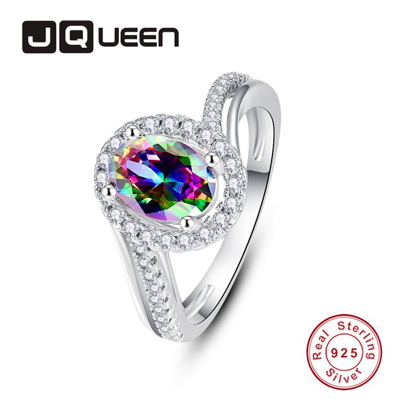 

Cluster Rings JQUEEN 1.2mm 22 Round Zircon Oval Cut Ring 925 Jewelry Pave Setting Crystal Bijoux Femme, Golden;silver