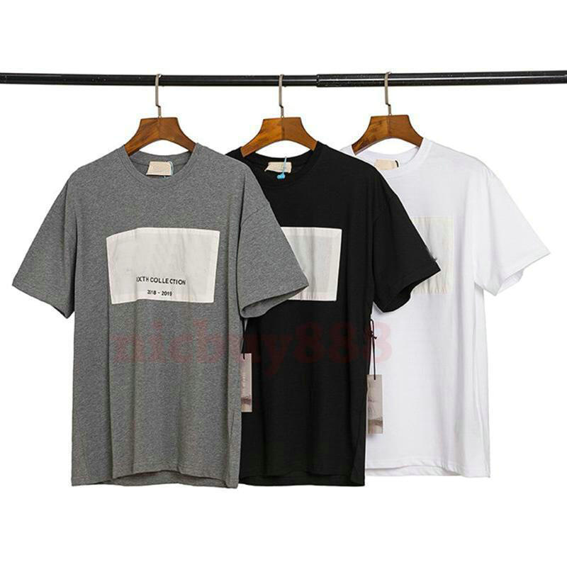 

2020 Spring Summer Collection Patch Sticker Tee Skateboard Cool Tshirt Men Women Short Sleeve Casual T Shirt, Black