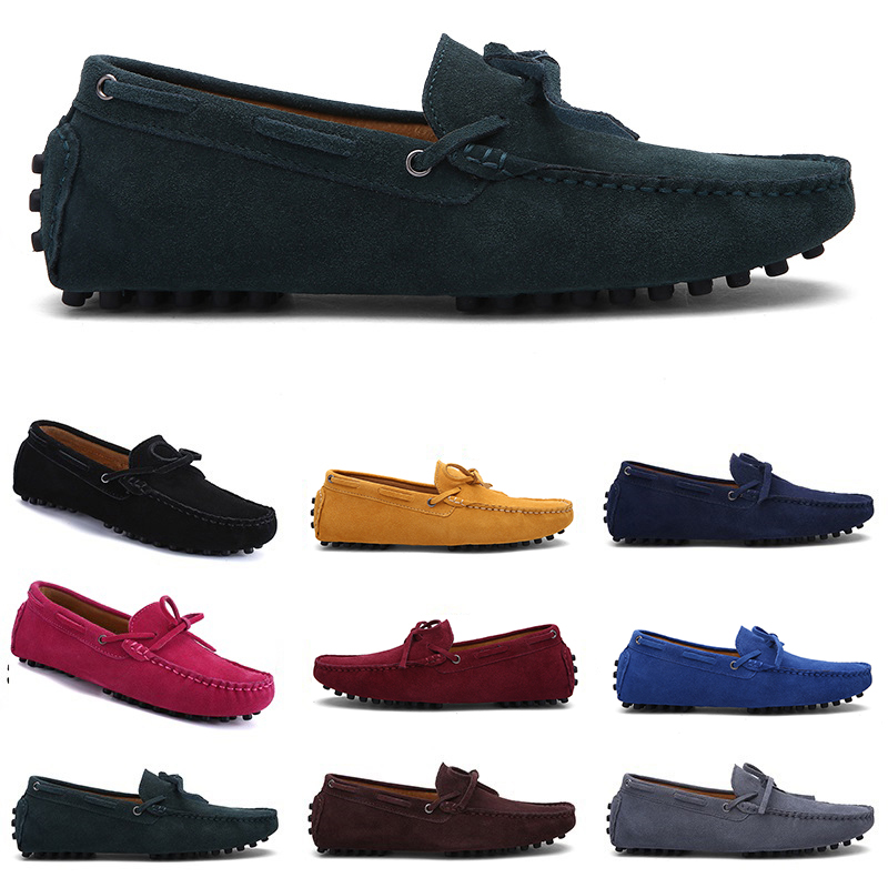 

men casual shoes Espadrilles triple black navy brown wine red Lime Green Sky Blue Burgundy mens sneakers outdoor jogging walking eight