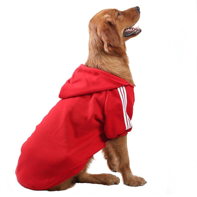 

Dog Apparel Pet Warm Coat Hoodie Cotton Sportswear Spring Autumn Large Clothes Sweater Golden Retriever Jacket Clothing Costume, Red