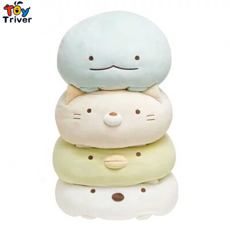 

1pc Japanese Animation Sumikko Gurashi Doll Bio Pillow Cartoon Plush Toy Kids Birthday Christmas Gift Triver Y0726, Light green