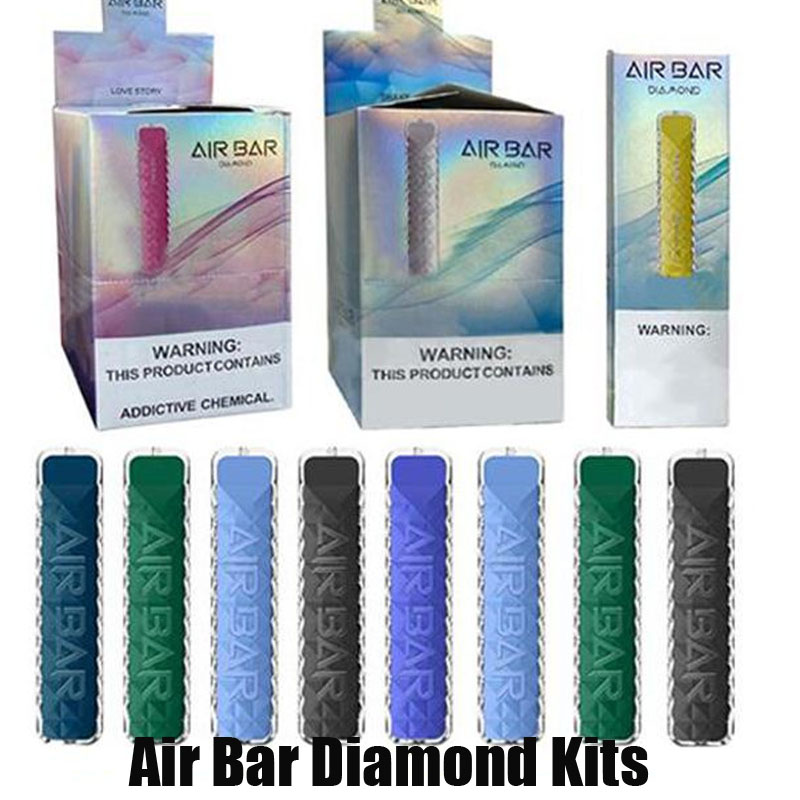 

AIR BAR DIAMOND Disposable Vape E Cigarette Device With 380mAh Battery 1.8ml Pod Prefilled Cartridge 500 Puffs Vapes Pen Kit VS Puffbar Plus Lux MAX