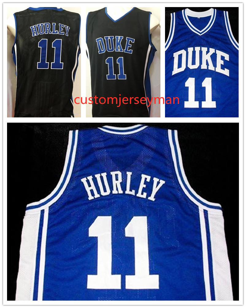 

DUKE blue team#25 BOBBY HURLEY COLLEGE BASKETBALL Jersey Mens Stitched Custom made size -5XL, Black