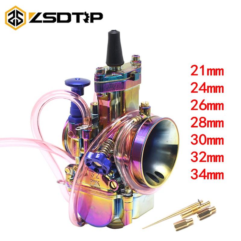 

Motorcycle Fuel System ZSDTRP 21 24 26 28 30 32 34mm PWK Carburetor Carburador With Power Jet 50-250cc 2/4T Engine Scooter Dirt Pit Bike