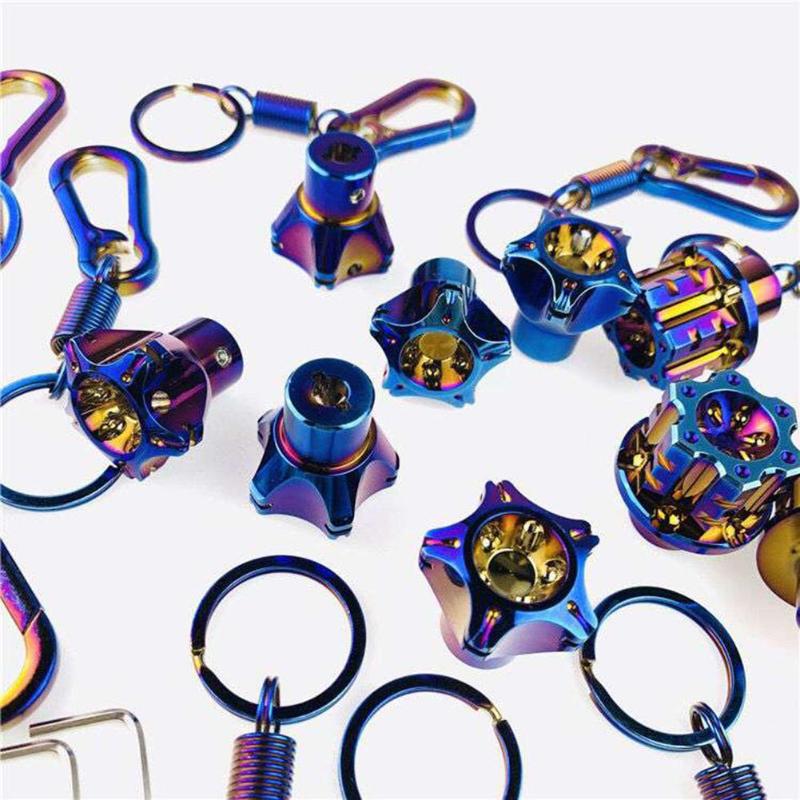 

Keychains Motorcycle Modified Key Cover Protector Universal CNC Decorative Head T6 Aluminum Motorbike Accessories Titanium