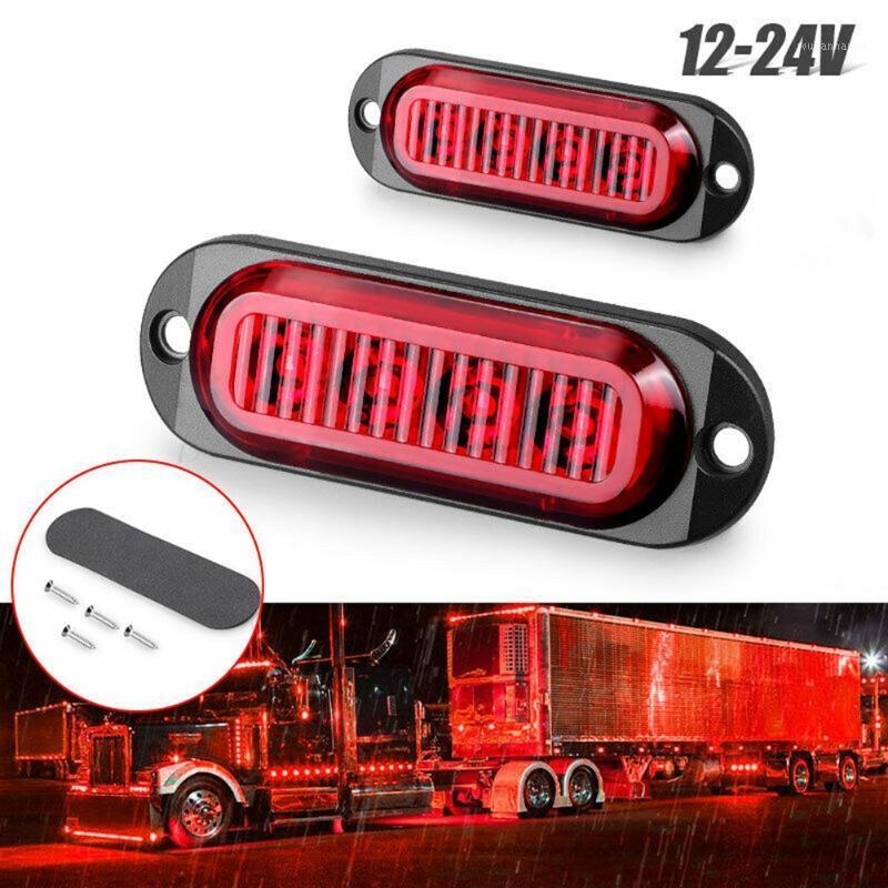 

Emergency Lights 2PCS 12V 24V LED Side Marker Warning Tail Light Auto Car External Trailer Truck Lorry Red