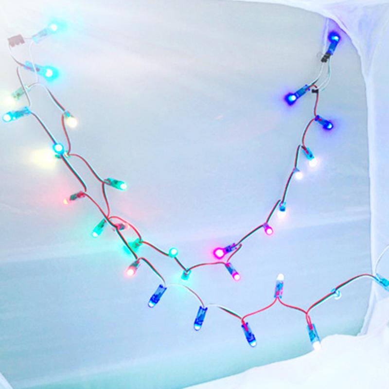 

Car Headlights 2021 DC 5V 50PCS WS2811 RGB Full Color 12mm Pixels Digital Addressable LED String Selling