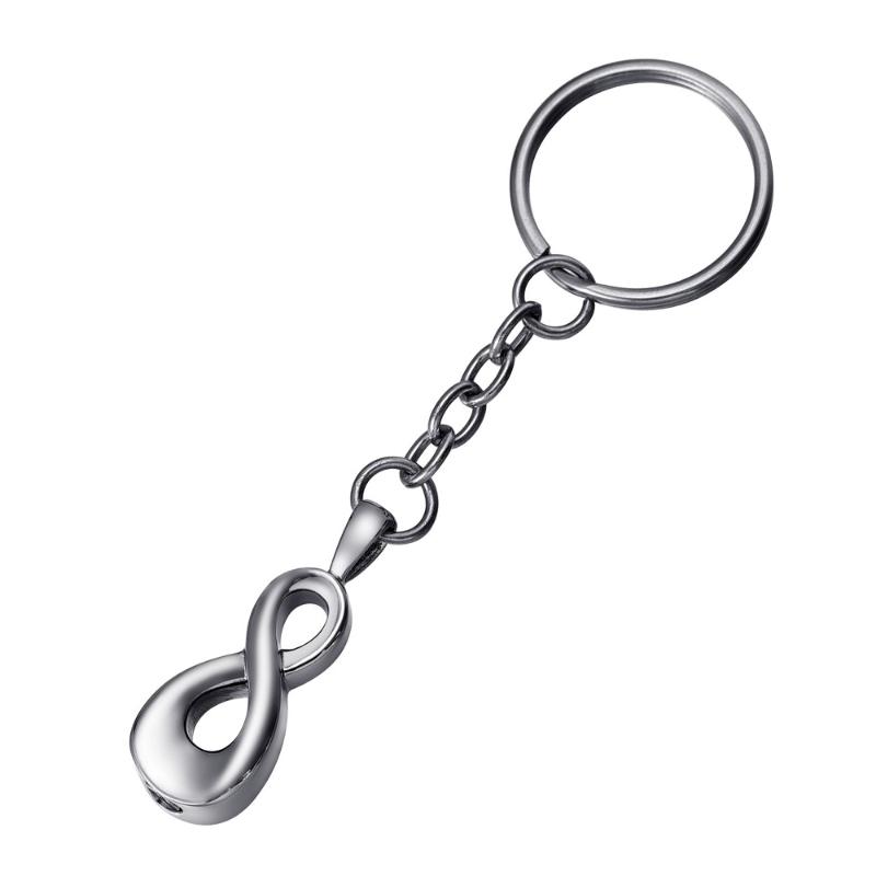 

Keychains Cremation Keychain Infinity Love Ash Memorial Keepsake Pendant Stainless Steel Urn Jewelry With Funnel Kit