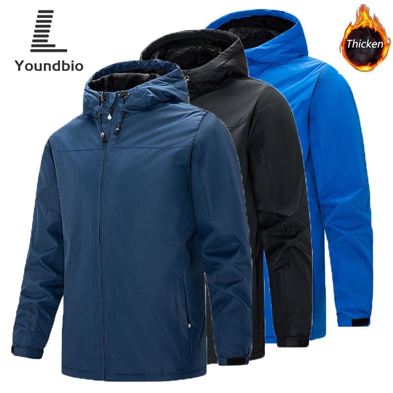 

Hunting Jackets Men 2021 Fleece Jacket Windproof Waterproof Thicken Mens Outdoor Autumn And Winter Moisture-proof Hooded Coat, Light blue
