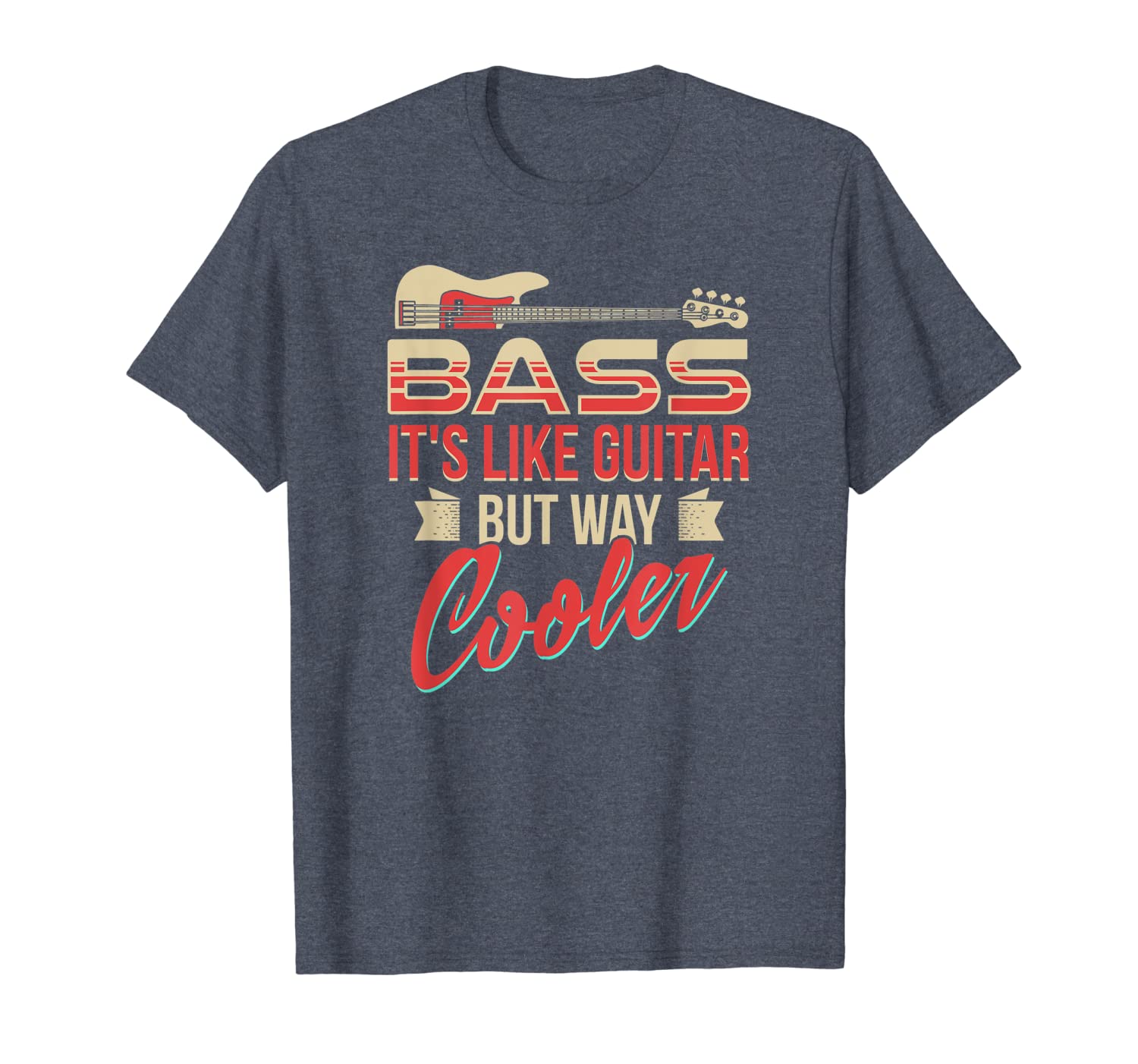 

bass player t-shirt bass it's like guitar but way cooler tee, White;black