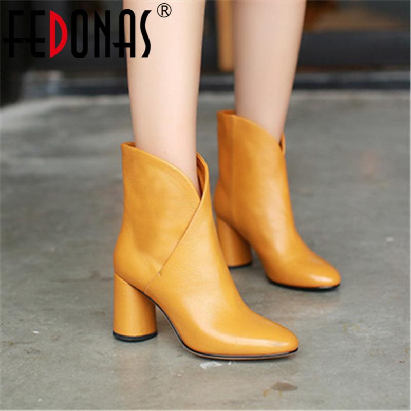 

Women Ankle Boots Elegant Warm Winter Genuine Leather Ladies Shoes Woman High Heeled Motorcycle, Black