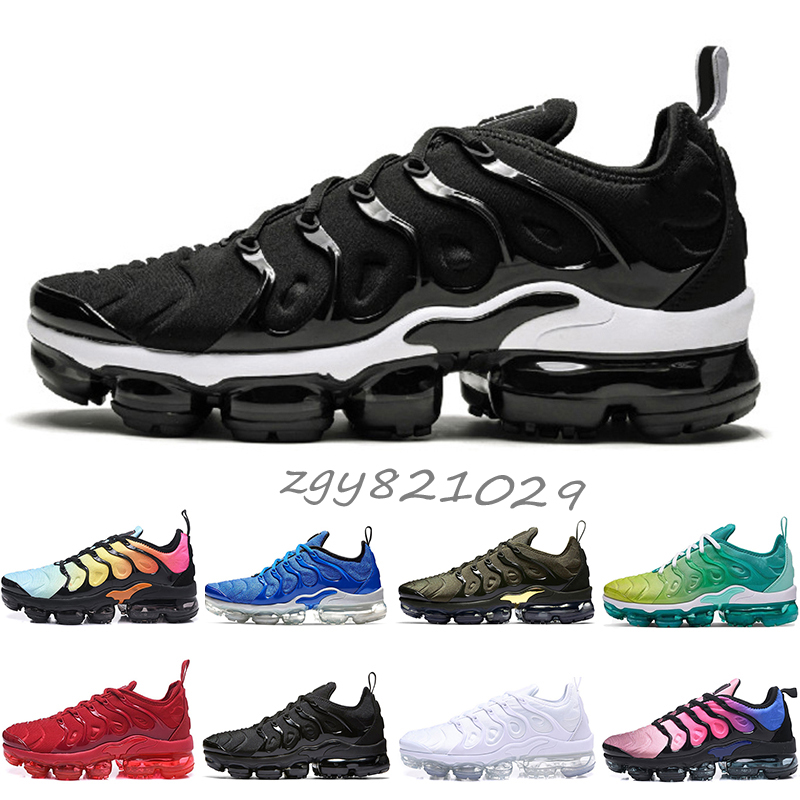 

2021 Regency Purple TN Plus Mens Running Shoes Rainbow Athletic Wolf Grey bleached aqua Megatron Hyper Blue Cushion Men women Sports Sneakers VT, Color 17