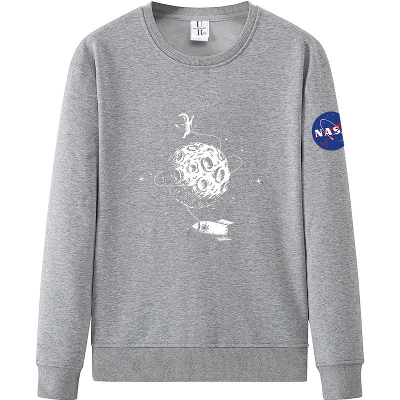 

INS super fire lovers hoodies autumn and winter NASA tide brand Sweater head cashmere men's women 221, Pink without hat