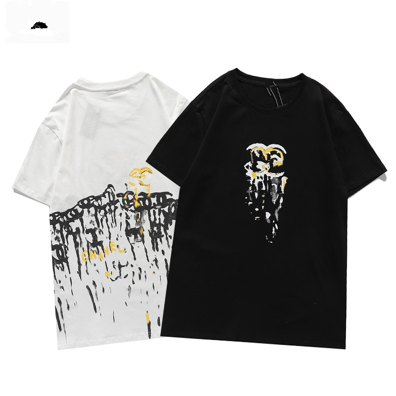 

2021 Top Quality Mens Designers T Shirts Tshirts Fashion Letter Printing Short Sleeve Lady Tees Luxurys Casual Dio Clothes womens clothing 21ss, White;black