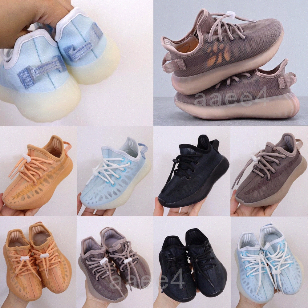 

2021 Newest Kanye Designer Children West V2 Hole runner shoes Mono Mist Clay breathe Ice Cool Girl boy youth kids yeezys boost 350 v2 sneakers 26-35
