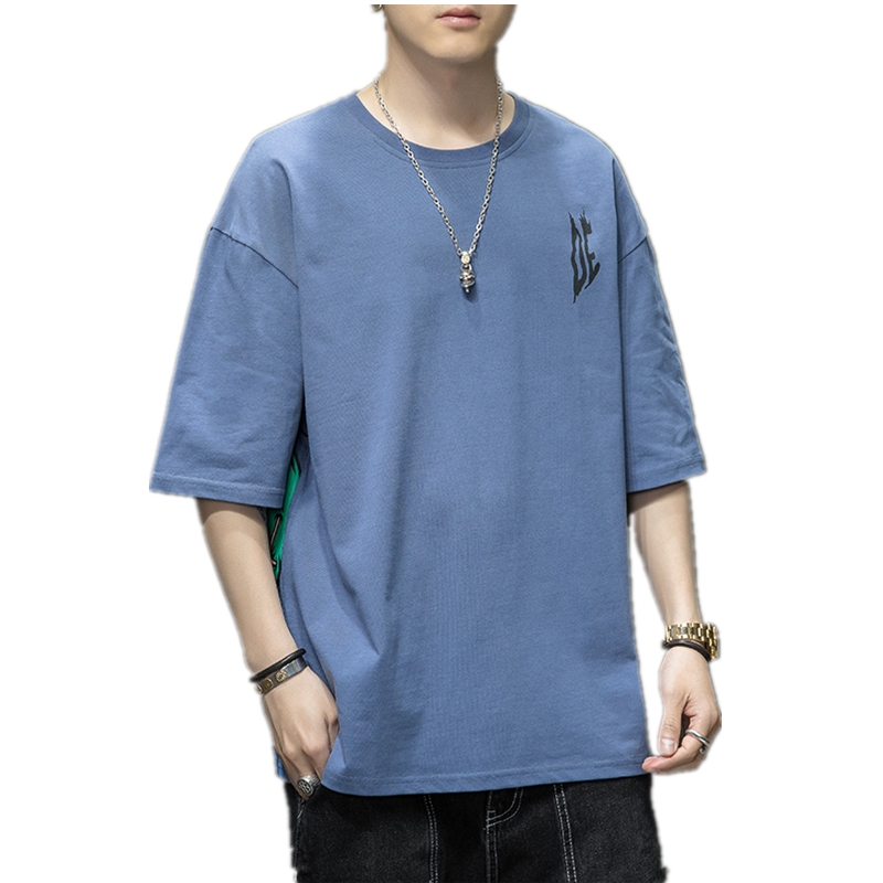 

Mens Solid Loose Fit T-Shirts Cotton Shirt Casual Short Sleeve Shirts Crew Neck Tee Skateboard Basketball Workout Athletic Tops, Black